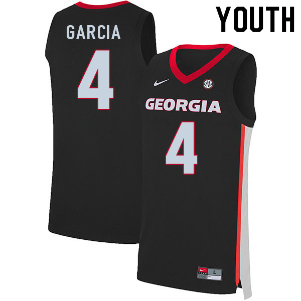 Youth #4 Andrew Garcia Georgia Bulldogs College Basketball Jerseys Sale-Black - Click Image to Close